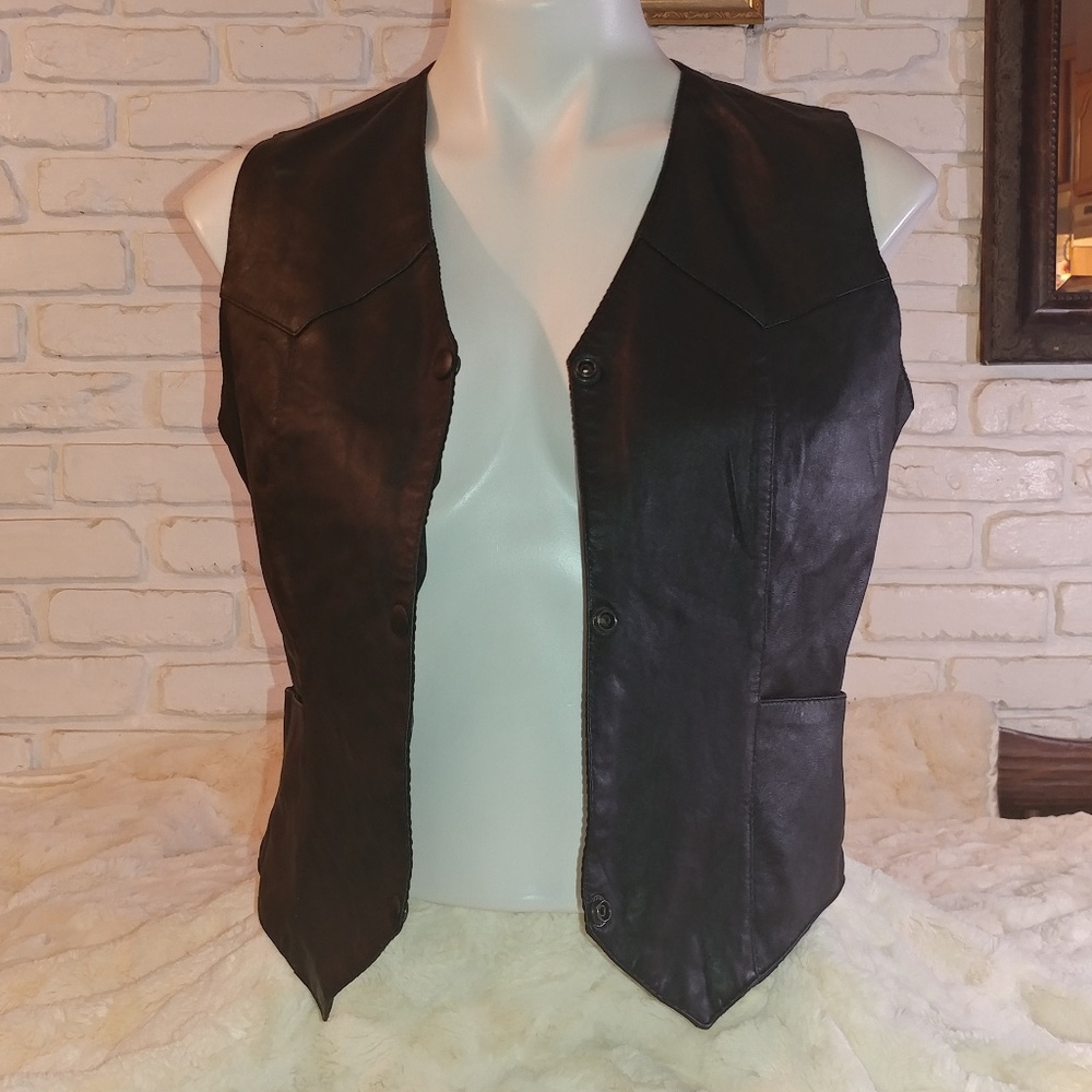 NWT Allstate Leather Vest Medium